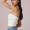 Top camisole Hania din modal cu broderie englezească, alb Top camisole Hania din modal cu broderie englezească, alb
