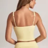 Top camisole Lai din modal cu gât pătrat, în nuanța Lemon Sherbet Top camisole Lai din modal cu gât pătrat, în nuanța Lemon Sherbet