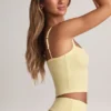Top camisole Lai din modal cu gât pătrat, în nuanța Lemon Sherbet Top camisole Lai din modal cu gât pătrat, în nuanța Lemon Sherbet