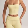 Top camisole Lai din modal cu gât pătrat, în nuanța Lemon Sherbet Top camisole Lai din modal cu gât pătrat, în nuanța Lemon Sherbet