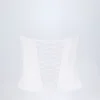 Top corset cu șireturi Araminta în alb Top corset cu șireturi Araminta în alb