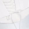 Top corset cu șireturi Araminta în alb Top corset cu șireturi Araminta în alb