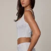 Top corset cu șireturi și ornamente Letitia, alb Top corset cu șireturi și ornamente Letitia, alb