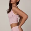 Top corset cu șireturi și ornamente Letitia, roz pal Top corset cu șireturi și ornamente Letitia, roz pal