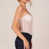 Top corset cu șireturi Zoa Bandeau în culoarea Ivory Top corset cu șireturi Zoa Bandeau în culoarea Ivory