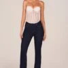 Top corset cu șireturi Zoa Bandeau în culoarea Ivory Top corset cu șireturi Zoa Bandeau în culoarea Ivory