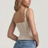 Top corset din dantelă cu sârmă Junia, culoare ivoriu Top corset din dantelă cu sârmă Junia, culoare ivoriu