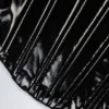 Top corset din vinil cu șireturi Lamiya, negru Top corset din vinil cu șireturi Lamiya, negru