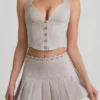 Top corset Lotta cu gât în V, în culoarea Ecru Top corset Lotta cu gât în V, în culoarea Ecru
