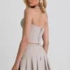 Top corset Lotta cu gât în V, în culoarea Ecru Top corset Lotta cu gât în V, în culoarea Ecru