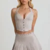Top corset Lotta cu gât în V, în culoarea Ecru Top corset Lotta cu gât în V, în culoarea Ecru