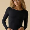 Top cu mâneci lungi Soft Active în negru Top cu mâneci lungi Soft Active în negru