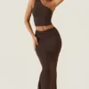 Top cu un umăr Andi Modal în culoarea ciocolată Top cu un umăr Andi Modal în culoarea ciocolată