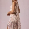 Top cu un umăr și detaliu eșarfă Rae, cu imprimeu floral Primrose