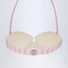 Top de bikini balconetă cu sârmă și gât halter Ascona, cu dungi mov Top de bikini balconetă cu sârmă și gât halter Ascona, cu dungi mov