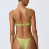 Slipuri de bikini cu bretele late și decorațiuni Sunray, în culoarea verde pară Slipuri de bikini cu bretele late și decorațiuni Sunray, în culoarea verde pară