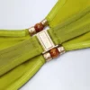 Top de bikini bandeau Manava cu mărgele, în verde măslin Top de bikini bandeau Manava cu mărgele, în verde măslin