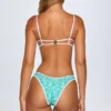 Top de bikini bandeau Pasyon cu imprimeu albastru multicolor Top de bikini bandeau Pasyon cu imprimeu albastru multicolor