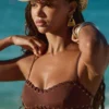 Top de bikini bandeau Pasyon în culoarea ciocolată Top de bikini bandeau Pasyon în culoarea ciocolată