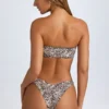 Top de bikini bandeau Rio cu imprimeu leopard Top de bikini bandeau Rio cu imprimeu leopard
