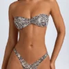 Top de bikini bandeau Rio cu imprimeu leopard Top de bikini bandeau Rio cu imprimeu leopard