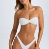 Top de bikini bandeau Rio în alb Top de bikini bandeau Rio în alb