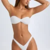 Top de bikini bandeau Rio în alb Top de bikini bandeau Rio în alb