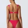 Slipuri de bikini Cheeky cu ornamente Volute, în roz zmeură Slipuri de bikini Cheeky cu ornamente Volute, în roz zmeură