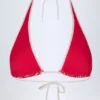 Top de bikini Morella cu gât în V, în carouri roșii Top de bikini Morella cu gât în V, în carouri roșii