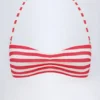 Top de bikini multifuncțional Cascais cu dungi roșu cireș Top de bikini multifuncțional Cascais cu dungi roșu cireș