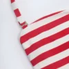 Top de bikini multifuncțional Cascais cu dungi roșu cireș Top de bikini multifuncțional Cascais cu dungi roșu cireș