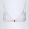 Top de bikini Santona cu detaliu nod, în culoarea alb