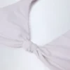Top de bikini Santona cu detaliu nod, în culoarea alb