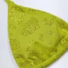 Top de bikini triunghiular cu detalii decorative Comoros, verde măslin Top de bikini triunghiular cu detalii decorative Comoros, verde măslin