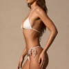 Top de bikini triunghiular Lilou în culoarea alb Top de bikini triunghiular Lilou în culoarea alb