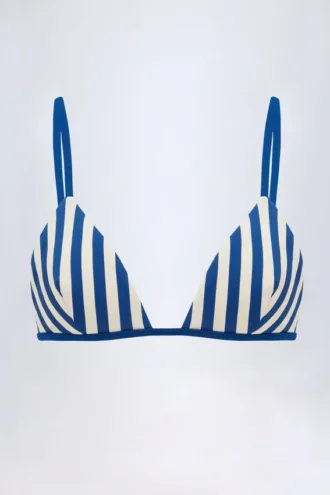 Top de bikini triunghiular Montauk în albastru marin Top de bikini triunghiular Montauk în albastru marin