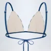 Top de bikini triunghiular Montauk în albastru marin Top de bikini triunghiular Montauk în albastru marin