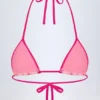 Top de bikini triunghiular Paita cu imprimeu roz orhidee Top de bikini triunghiular Paita cu imprimeu roz orhidee