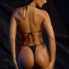 Costume de baie cu șnur și ornamente, negru Costume de baie cu șnur și ornamente, negru
