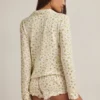 Top de pijama cu mâneci lungi Mirae din Modal, cu imprimeu Lemon Top de pijama cu mâneci lungi Mirae din Modal, cu imprimeu Lemon