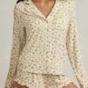 Top de pijama cu mâneci lungi Mirae din Modal, cu imprimeu Lemon Top de pijama cu mâneci lungi Mirae din Modal, cu imprimeu Lemon