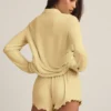 Top de pijama cu mâneci lungi Mirae Modal în galben pastel Top de pijama cu mâneci lungi Mirae Modal în galben pastel