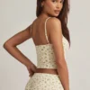 Top de pijama Isalie Modal Camisole cu imprimeu Lemon Top de pijama Isalie Modal Camisole cu imprimeu Lemon