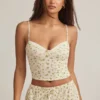 Top de pijama Isalie Modal Camisole cu imprimeu Lemon Top de pijama Isalie Modal Camisole cu imprimeu Lemon