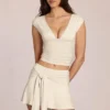 Fustă-pantalon Evelique cu talie medie, culoare Ivory Fustă-pantalon Evelique cu talie medie, culoare Ivory