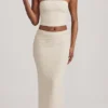 Top din dantelă fără bretele cu volane Tamia, culoare Ivory Top din dantelă fără bretele cu volane Tamia, culoare Ivory