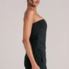 Top lung bandeau Leni, negru Top lung bandeau Leni, negru