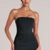 Top lung bandeau Leni, negru Top lung bandeau Leni, negru