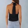 Top Maraya cu decolteu adânc și gât în V, negru Top Maraya cu decolteu adânc și gât în V, negru