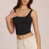 Top Norelle din modal cu legături la spate, negru